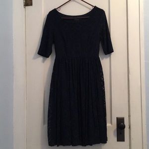 Mikarose size small navy blue lace dress